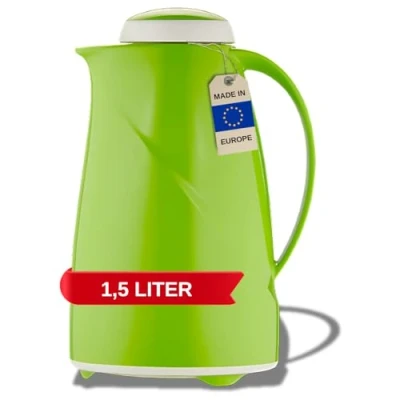 Afbeelding van Helios Thermoskan Wave, 1,5 liter, kunststof, kiwi, draaisluiting, vaatwasmachinebestendig
