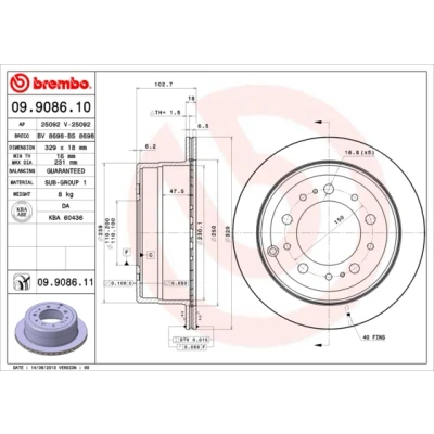 Afbeelding van Brembo Remschijf 09.9086.11