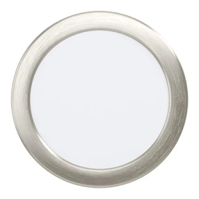 Afbeelding van EGLO Fueva 5 led inbouwspot, dimbare ledspot van staal met een kunststof lichtvlak, inbouwlamp in nikkel mat en wit, vlak, lage inbouwdiepte 26 mm
