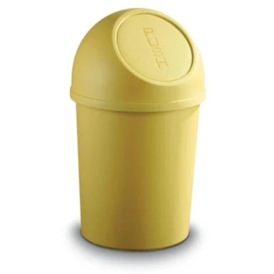 Afbeelding van Helit H2401018 push afvalcontainer &quot;the flip&quot; 6L, geel