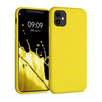 Afbeelding van kwmobile telefoonhoesje compatibel met Apple iPhone 11 hoesje Zachte case voor smartphone Back cover in stralend geel