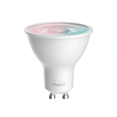Afbeelding van Aqara LED Lamp T2 (GU10, RGB CCT), Thread/Zigbee, Verstelbaar Wit (2000 K 9000 K), Kleurveranderende met 16 Mln.Kleuren, 30 W Equivalent, Matter, Werkt HomeKit, Alexa, Google