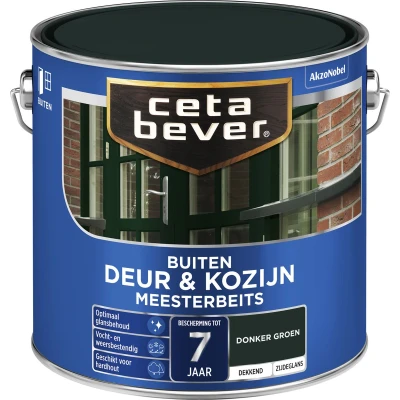 Afbeelding van Ceta Bever Dekkend Meesterbeits 605 Donker Groen Zijdeglans 2,5 liter Blanke lak &amp; Beits