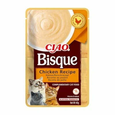 Afbeelding van INABA Ciao Bisque Crèmesoep voor katten, kip 1x40g, natvoer zonder granen