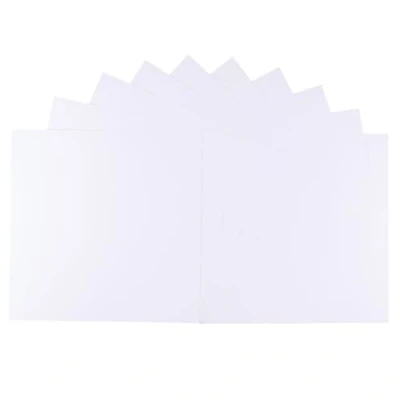 Afbeelding van Vaessen Creative Florence Zelfklevend Cardstok, vierkant knutselpapier, 30,5 x cm, wit, 10 stuks, bedrukbaar papier, voor knutselen en hobbyprojecten