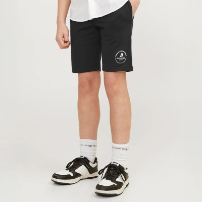 Afbeelding van JACK &amp; JONES JUNIOR sweatshort JPSTSWIFT met printopdruk zwart