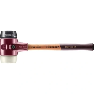 Afbeelding van Halder Kunststofhamer lengte 490 mm hoofd d. 80 middelhard/hard hout rubber zwart/nylon wit 1 stuk 3028.080