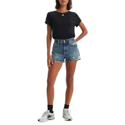 Afbeelding van Levi&#039;s 501 Original Jeansshort, Dames, Maat: 27, The future is now