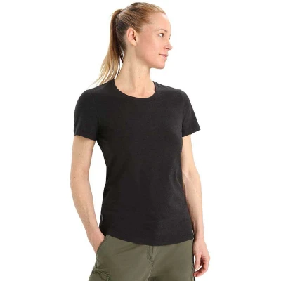 Afbeelding van Icebreaker W Central SS Tshirt basic, Dames, Maat: Medium, Black