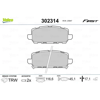 Afbeelding van Valeo Remblokset 302314