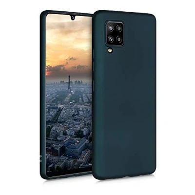 Afbeelding van kwmobile telefoonhoesje compatibel met Samsung Galaxy A42 5G hoesje Zachte case voor smartphone Back cover in metallic petrol