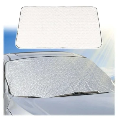 Afbeelding van LNGJIN Autoafdekking voor de voorruit, voorruitafdekking, auto, winter, zonwering, vorstbescherming, hittebescherming, opvouwbaar