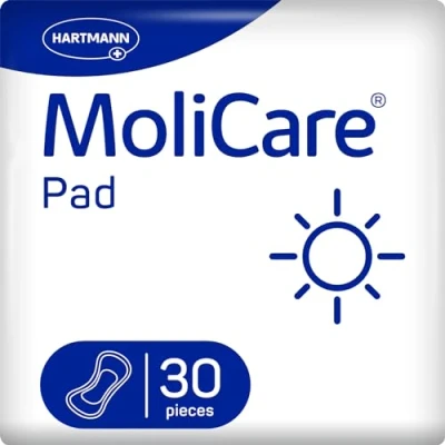 Afbeelding van MoliCare Pad Day: Anatomisch gevormde incontinentie inzetstukken ter bescherming bij lichte zwakte van de blaas, 30 stuks