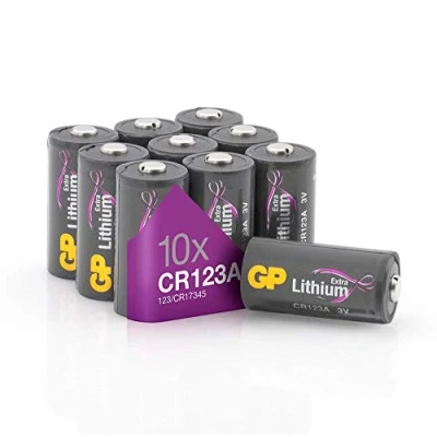 Afbeelding van GP Extra CR123A 3V lithiumbatterij 10 stuks Batterijen CR123 3 Volt, hoge energiedichtheid, voor Smart Home, outdoor applicaties, foto accessoires en nog veel meer