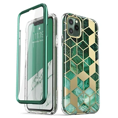 Afbeelding van i Blason iPhone 11 Pro Case Glitter Phone 360 Graden Bling Bumper Cover [Cosmo] met geïntegreerde Screen Protector 5,8 inch 2019 editie (Groen)