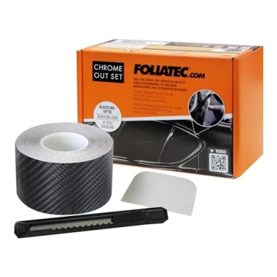 Afbeelding van Foliatec &#039;Chrome Out&#039; set Carbon glanzend