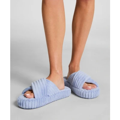 Afbeelding van Hunkemöller Pantoffels Crossed Blauw 38/39