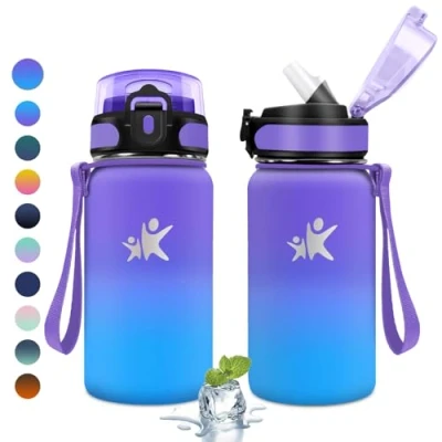 Afbeelding van KollyKolla Thermosfles, 500 ml, lekvrij, thermosflessen met rietje, herbruikbaar, gemakkelijk te reinigen, BPA vrij, drinkfles voor kinderen, volwassenen, camping, school, kantoor