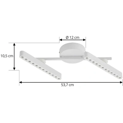 Afbeelding van Lindby LED spot Eldrin, wit, 2 lamps, lichtpunten