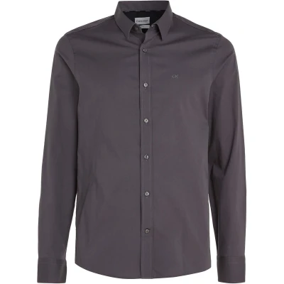 Afbeelding van Calvin Klein slim fit overhemd met logo iron gate