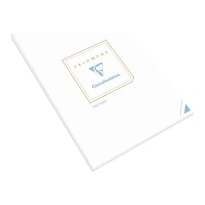 Afbeelding van Clairefontaine 6120C Triumph schrijfblok met 50 witte effen vellen A5 formaat 14,8x21 cm 90g/m² papiergewicht.