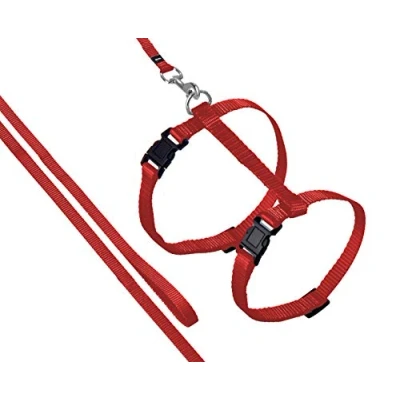 Afbeelding van Flamingo ASP servies + lijn voor katten beige 110 cm, rood