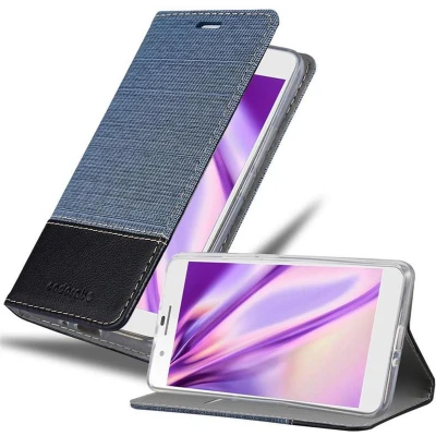 Afbeelding van Cadorabo Hoesje geschikt voor Honor 6 PLUS in DONKERBLAUW ZWART Beschermhoes met magnetische sluiting, standfunctie en kaartvakje Book Case Cover Etui
