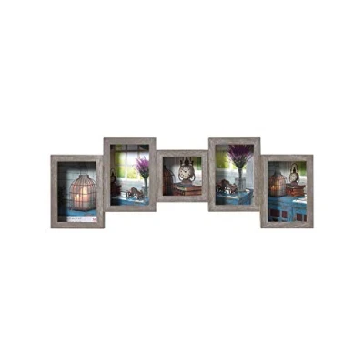 Afbeelding van Walther Rustic Fotolijst Fotoformaat 1x10x10 cm + 4x10x15 grijs