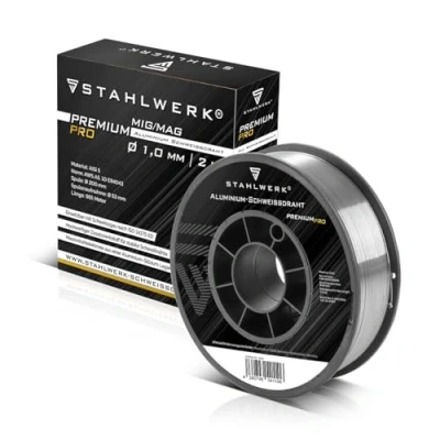 Afbeelding van STAHLWERK MIG MAG aluminium lasdraad ER4043 (AlSi5) 1,0 mm 2 kg draadrol draadspoel toevoegmateriaal universeel massieve draad elektrode