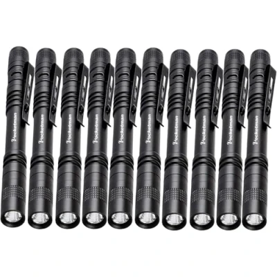 Afbeelding van POCKETMAN LED pen Zaklamp 500 Lumen compacte zaklampen mini met Verlichte Clip (10 Pack)