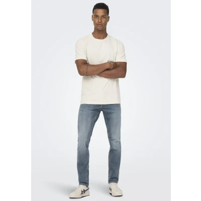 Afbeelding van ONLY &amp; SONS slim fit jeans ONSLOOM dark blue denim