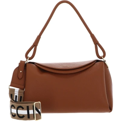 Afbeelding van COCCINELLE Leren Schoudertas Eclyps Handbag Grained Leather Cuir Terracotta