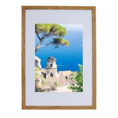Afbeelding van BD ART Lijst voor poster, foto 30 x 40 cm, met passe partout 21 eiken, groot mdf hout, moderne fotolijst om aan de muur te hangen
