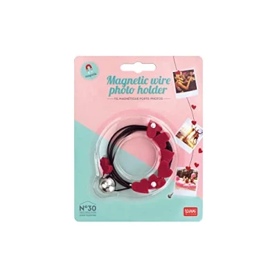 Afbeelding van LEGAMI Click Photo Holder with Magnets Hearts, Rot/Schwarz