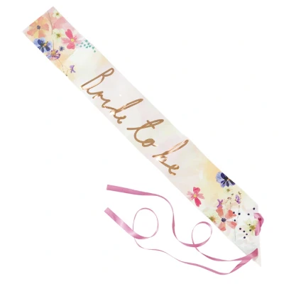 Afbeelding van Talking Tables BG vrijgezellenfeest accessoires kleding bij bruidsdouche, bruiloft verloving, trouwen, papier, lint, bloesemmeisjes bruid om te worden SASH