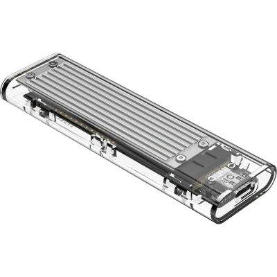 Afbeelding van Orico NVMe M.2 SSD behuizing 10Gbps Transparant Zilver Aluminium