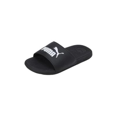 Afbeelding van Puma Cool CAT 2.0 JR Slide Sandaal, Zwart Wit, 6 UK, 39 EU