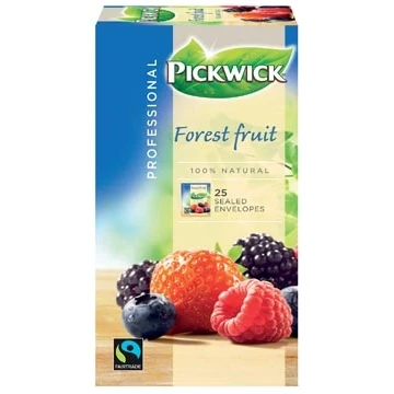 Afbeelding van Pickwick thee, bosvruchten, fairtrade, pak van 25 zakjes thee