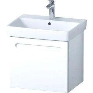 Afbeelding van Duravit No.1 wastafelonderbouwkast met schuiflade en wastafel, wit mat