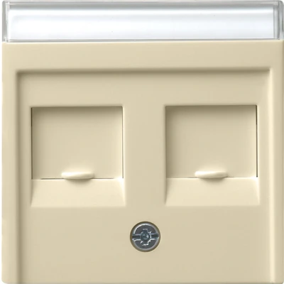 Afbeelding van Gira Systeem 55 afdekplaat 2 voudig voor Modular Jack creme wit