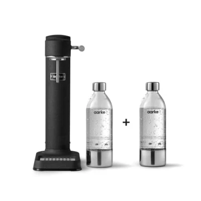 Afbeelding van Aarke Carbonator 3 Sodamaker met 2 pack Flessen (800ml), Afwerking Matzwart