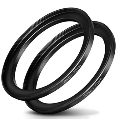 Afbeelding van 72mm 77mm Step Up Ring [ Lens naar Filter ], FANZR Camera Adapter Lens, Premium Aluminium (2 Pack)