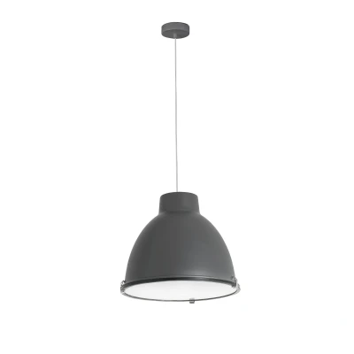 Afbeelding van Faro Lighting Charlotte 1 Light Dome Plafond Hanger Wit, Donkergrijs, E27