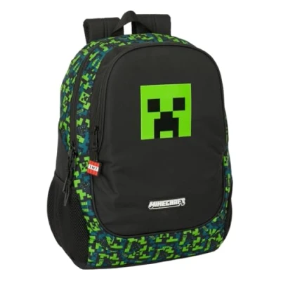 Afbeelding van Minecraft TNT schoolrugzak voor kinderen, ideaal kinderen van verschillende leeftijden, comfortabel en veelzijdig, kwaliteit duurzaamheid, 32 x 16 44 cm, Meerkleurig, M, Casual