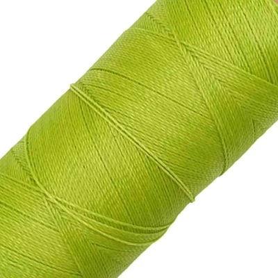Afbeelding van LINHASITA Gewaxt garen, 100 gr/360 meter, 0,5 mm dik polyester, macramé, 30 kleuren, groene appel