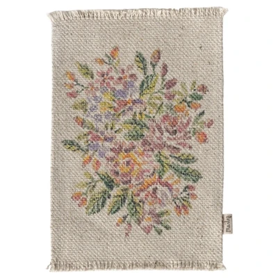 Afbeelding van Maileg poppenhuis vloerkleed flowers 16 cm