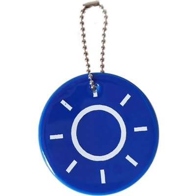 Afbeelding van Reflecterende sleutelhanger 1 stuks Zon Blauw