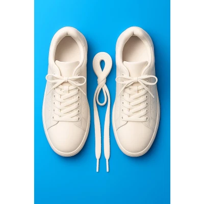 Afbeelding van voordeelpak 4 paar sneaker veters 150 cm wit