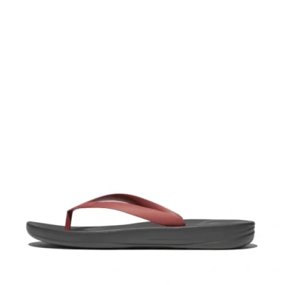 Afbeelding van Fitflop Heren IQUSHION ergonomische flip flops, Baksteen Rood, 7 UK, 41 EU