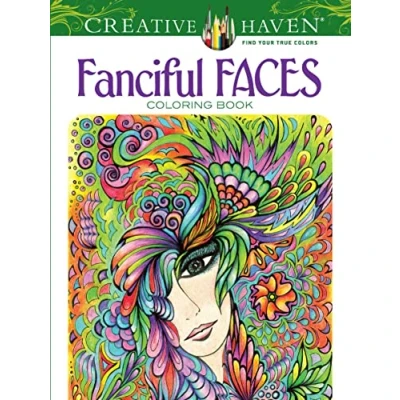 Afbeelding van Creative Haven Fanciful Faces Coloring Book